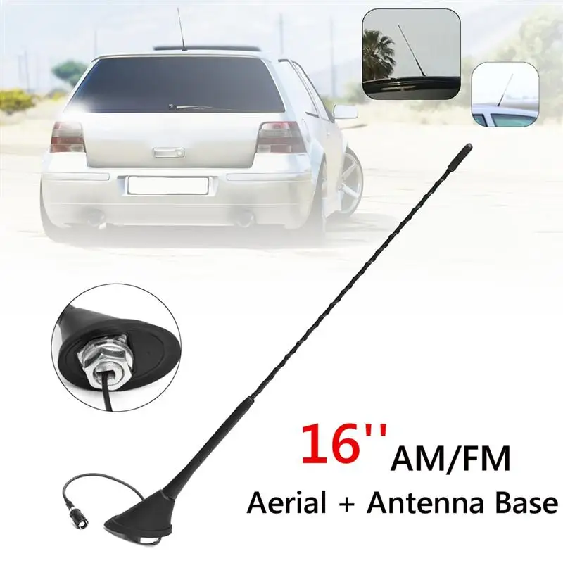 16 дюймов Универсальный AM/FM антенна мачта на крышу база для VW/Skoda/Audi/Golf/Passat MK5 2000 2001 2002 2003 2004 2005 2006 2007