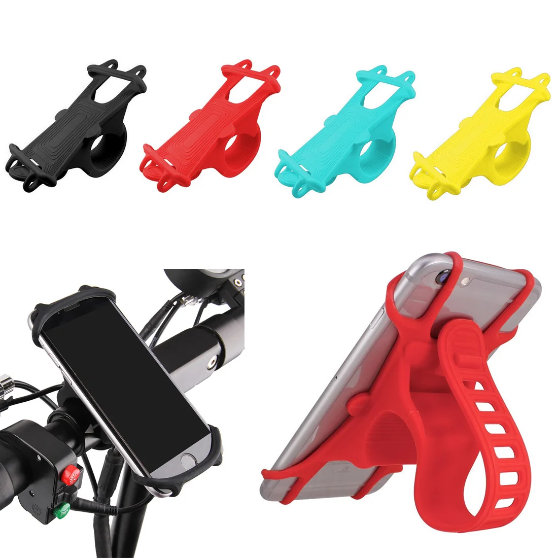 Universal silikon Fahrrad MTB Handy Halter Bike Mount-halter Für Handy GPS Baby Wagen Stehen
