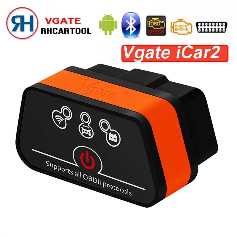 

Vgate iCar2 ELM327 Bluetooth OBD 2 Scanner iCar 2 mini elm 327 obd2 OBD II Diagnostic-tool adapter for android/PC code reader