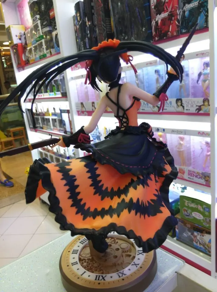 Сексуальная японская аниме Дата Живая фигурка кошмар токисаки Куруми с пистолетом 23 см коллекция моделей детский подарок фигурка кукла