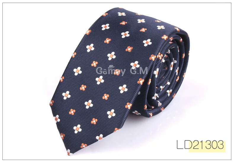 LD21303 Жаккардовый тканый галстук для мужчин, Свадебный деловой классический галстук, модный тонкий мужской галстук из полиэстера, галстук для костюма 6 см, ширина галстука - Цвет: LD21303