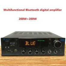 BT-1388 200 Вт+ 200 Вт HIFI караоке домашний кинотеатр стерео аудио усилитель Поддержка Bluetooth. Двойной микрофон. USB. Sd-карта
