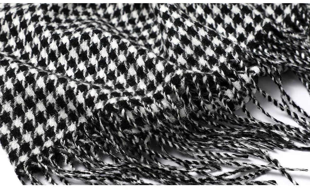 Женский или мужской классический шарф в ломаную клетку, шаль, длинный шейный платок, Мягкие акриловые шарфы в ломаную клетку