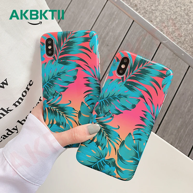 

AKBKTII Fashion 3D flowers Phone Cover for iPhone 7 case Pineapple pattern for iPhone 8 Plus case X 6S XR Max TPU Cute squirren