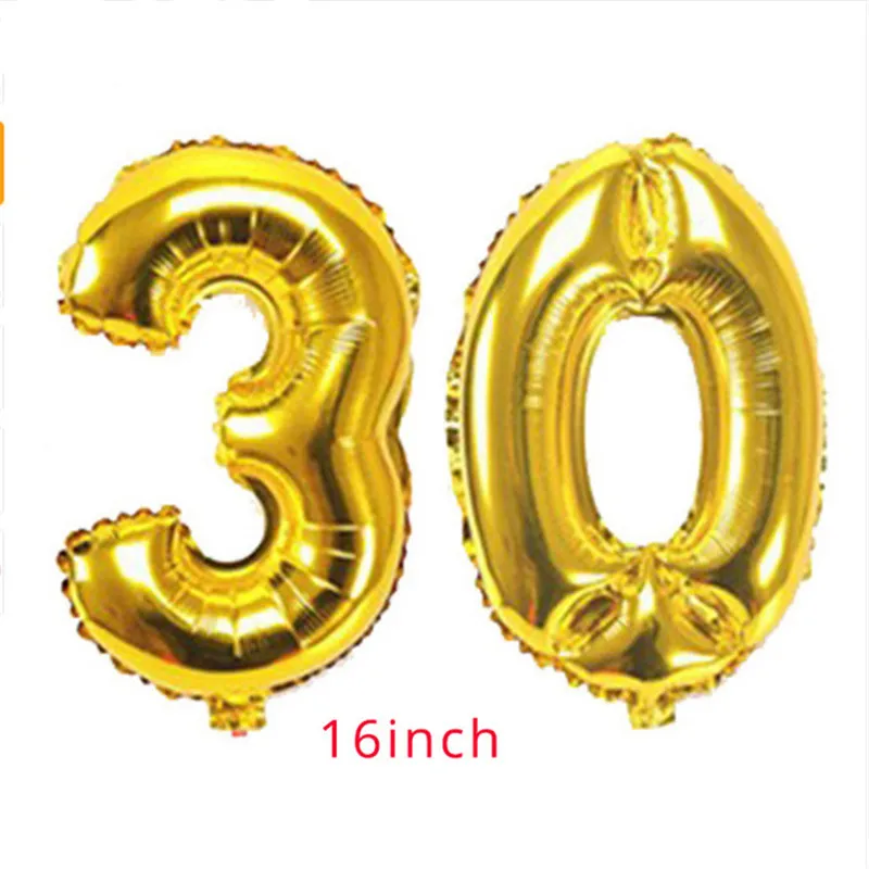 Черное золото с днем рождения баннер шары гелий номер Фольга шар для взрослых 30 40 50 60 день рождения украшения юбилей - Цвет: 2pcs balloon