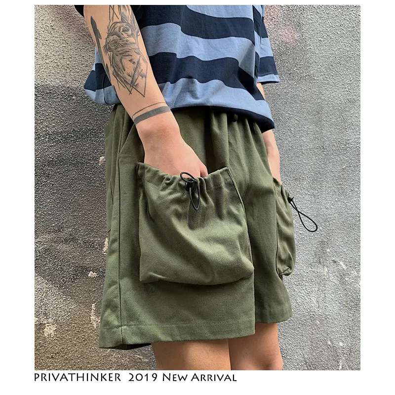 Privathinker летние уличные мешковатые шорты хлопок 2019 мужские Harajuku большие карманы