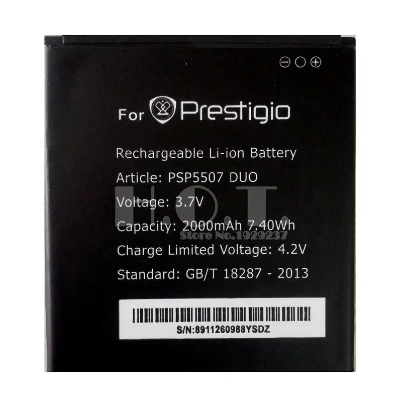 Prestigio PSP5507 DUO 2000 мАч Высокое качество замена мобильного телефона литий-ионная батарея для Prestigio PSP5507 батарея