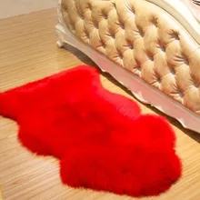 Роскошный Красный настоящий коврик из овчины, чехол для дивана, коврик для стула, настоящий ковер для дома, коврик для гостиной, изготовленный из Зеландии и австралийской шерсти