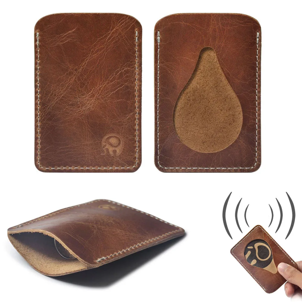 

MAIOUMY Card Holder locking Reader Lock Bank Card Holder Slim Credit Card ID Card Holder Case Bag Holder Brown 93.8*63mm 623