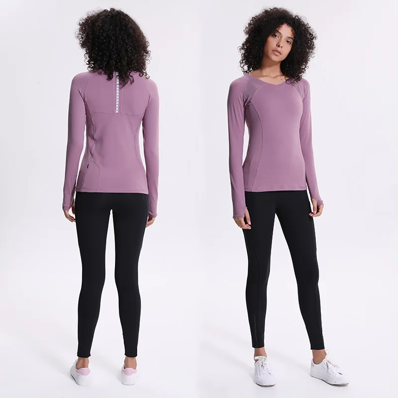 Eshtanga yoga shirts Women Autumn long Sleeve Sports T Shirt Fitness Gym Running shirt Quick Dry Yoga Shirts free shipping