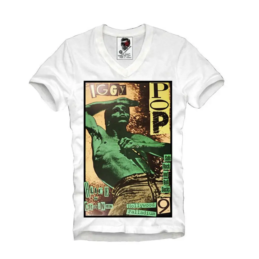

T-Shirt Iggy Pop The Stooges Clash Tattoo Rock Punk Cotton Short Sleeve O-Neck Tops Tee Hip Hop T Shirts