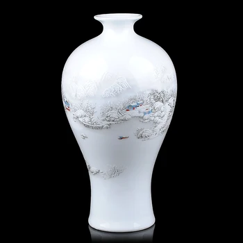 

Jingdezhen ceramic vase vase snow modern fashion crafts furniture decoration room decoration