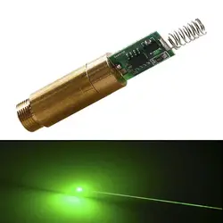 20 МВт 532nm DIY зеленый луч Бесплатная драйвер латунь зеленый лазерный точечный модуль