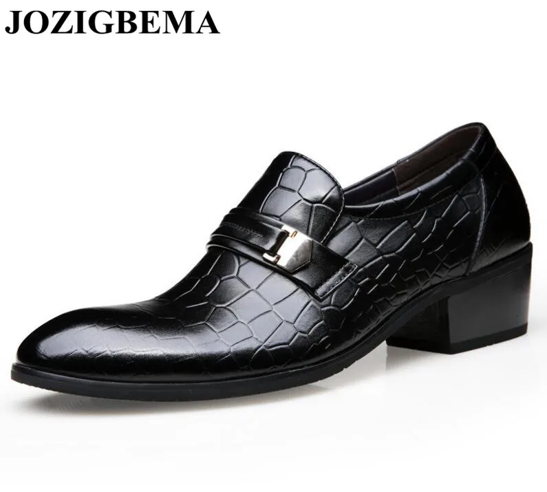 Masculinos Casamento Jozigbema Apontou Hombre Moda Preto Estilo Calçados marrom Sapato Oxfords Britânico Masculina Novos Toe Homens Da Zapatos Sapatos Formal 1wTq1Or