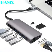 Basix USB концентратор C концентратор для Мульти USB 3,0 HDMI адаптер док-станция для MacBook Pro Аксессуары USB-C Тип C 3,1 сплиттер 3 порта USB C концентратор