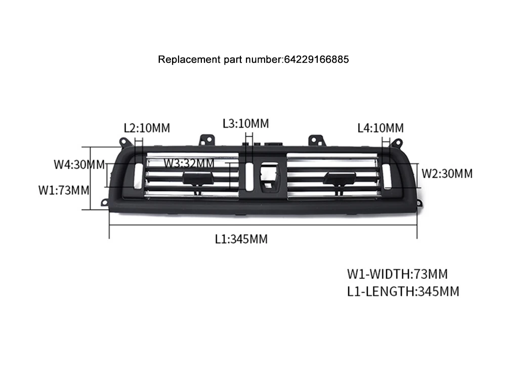 Передняя консоль Grill Dash AC вентиляционное отверстие Замена для BMW 5 серии 520 523 528 530 F10 F11 F18 64229166885 Вт/Инструменты для установки