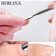 1 шт. двухсторонний толкатель для удаления омертвевшей кожи из нержавеющей стали для кутикулы инструменты для дизайна ногтей ложка для резки жесткой кожи Маникюр Педикюр