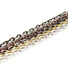 10 metri/lotto Nuovo Bronzo Antico/Oro/Argento/Gunblack/Rame/Rhodium Alla Rinfusa di Colore Rolo Link Catene adatto FAI DA TE Risultati Dei Monili F712