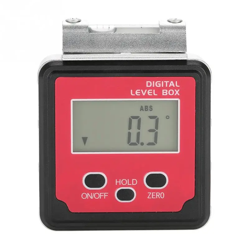 Digital Protractor Angle Gauge Meter with Bubble Level 4 x 90