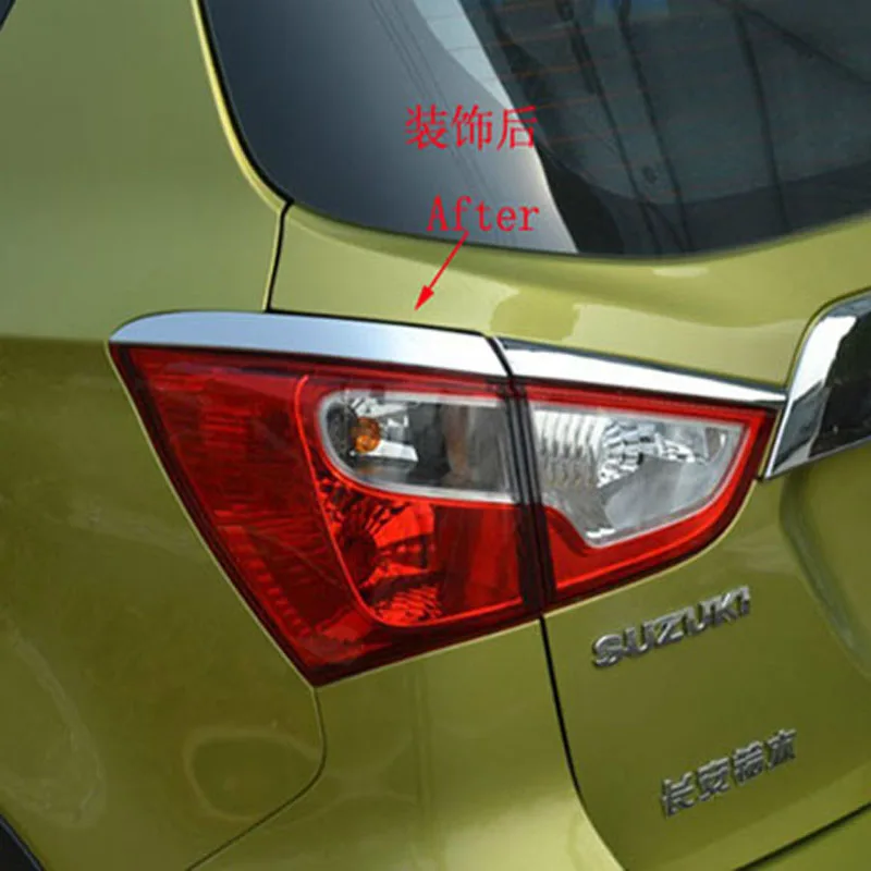 For Suzuki SX4 S-Cross s cross Chrome tail light covers trim car styling rear lamp cover accessories