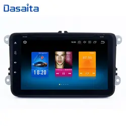 Dasaita 8 "ips автомобильный dvd-плеер с двумя цифровыми входами Android 9,0 для VW Passat Golf 5 6 Polo Tiguan Jetta Touran gps радио 4G Оперативная память 1024*600 MP3