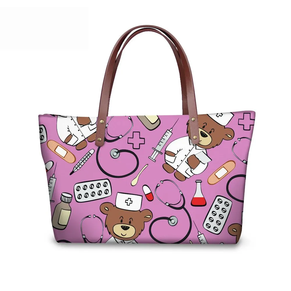 INSTANTARTS Brand Design Woman Large Handbags Nurse 3D Printing Female