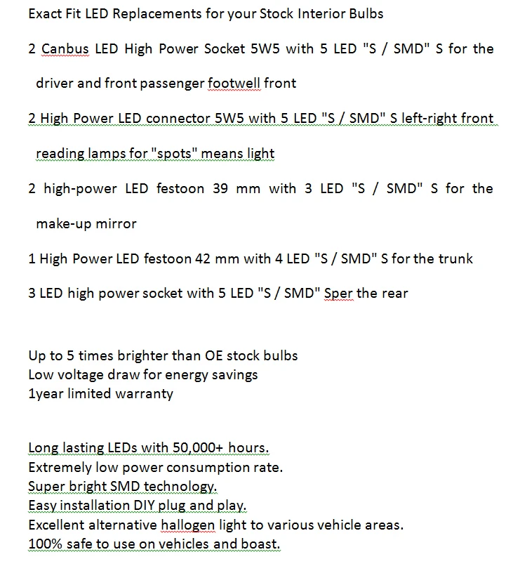 Автомобильное Внутреннее освещение для VW Golf 6 GTI GTD автомобильная светодиодная купольная внутренняя лампа для автомобилей t10 w5w или festoon 10 шт