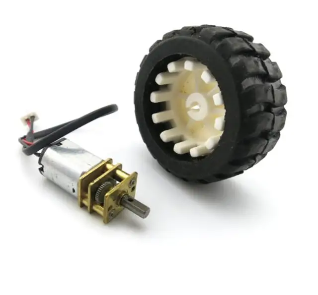 Best Price Free Shipping N20 Gearmotor With Tire Micro Motor With Wheel Spare Parts For DIY Small Smart RC Car Models Best Price Free Shipping N20 Gearmotor With Tire Micro Motor With Wheel Spare Parts For DIY Small Smart RC Car Models