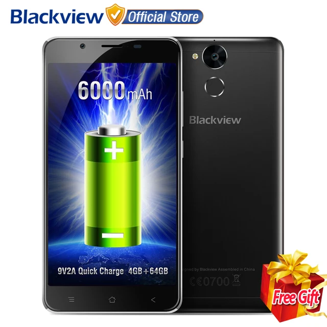 Blackview P2 4 Г Мобильный Телефон 5.5 "FHD MTK6750T Octa Ядро Android6.0 4 ГБ RAM 64 ГБ ROM 13MP 6000 мАч Отпечатков Пальцев Мобильный Телефон