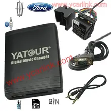 Цифровой CD USB sd-карта AUX Bluetooth changer эмулятор адаптер для нового Ford quadlock Fakra 12 pin 6000CD 6006CDC 5000C