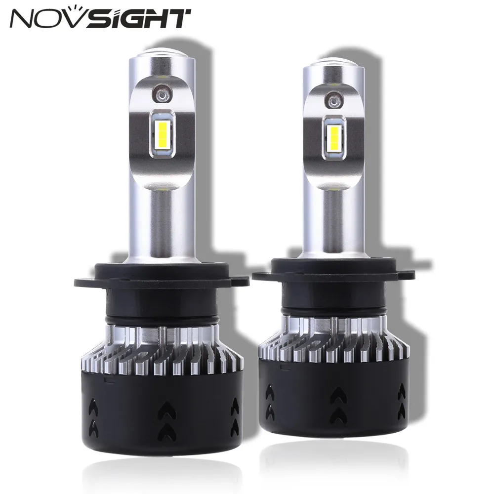 NOVSIGHT H7 Auto Car LED Headlights 70W 10000LM Driving Play and Plug Single Beam Fog Lights