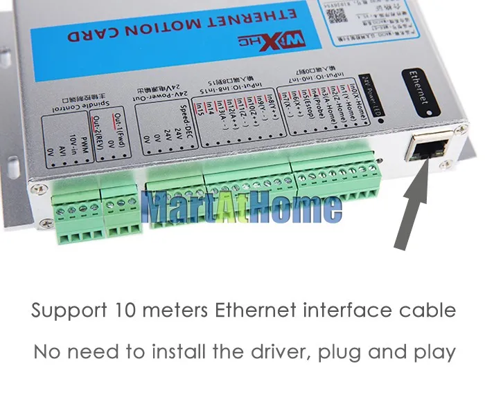 Ethernet 2MHz Mach3 CNC 6 Axis Motion control Card Resume от точки останова для токарных станков роутеры лазеры плазменный гравер# SM779