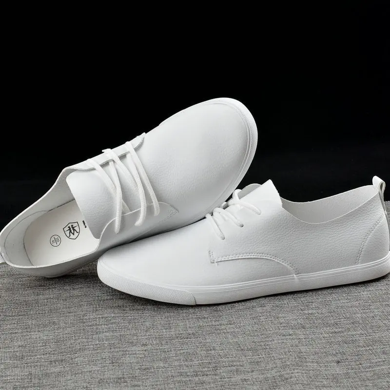 2019 Fashion Brand Men Casual Shoes Genuine Leather Men Shoes Lace-up Breathable Soft White Sneakers Casual Flats Men Loafer 2019 Fashion Brand Men Casual Shoes Genuine Leather Men Shoes Lace-up Breathable Soft White Sneakers Casual Flats Men Loafer