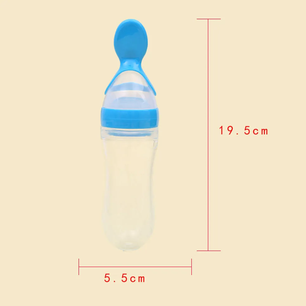 Безопасность для младенцев силиконовые кормления с ложкой кормушка риса бутылочка для каши бутылки-тюбики