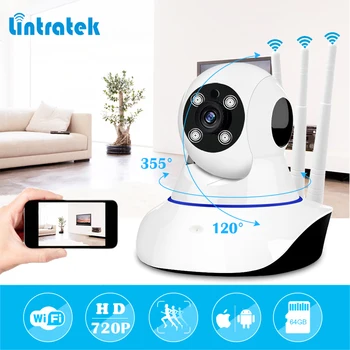 

lintratek Surveillance IP Camera HD 1080P 1.0mp mini CCTV wifi Security Camera Three Antennas Wireless Camera Baby Monitor IP#40