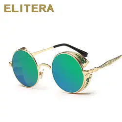Elitera Ретро Круглый Дизайнер Солнцезащитные очки для женщин Для женщин Винтаж Защита от солнца Очки Для женщин покрытие Защита от солнца
