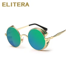 ELITERA Retro Ronda gafas de Sol de Diseñador Mujeres de La Vendimia Gafas de Sol Mujeres Recubrimiento Sunglass Gafas de Sol Gafas lunette de soleil