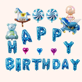 

Birthday party balloon package celebration venue decoration flying unicorn theme cartoon foil set balloon supplies
