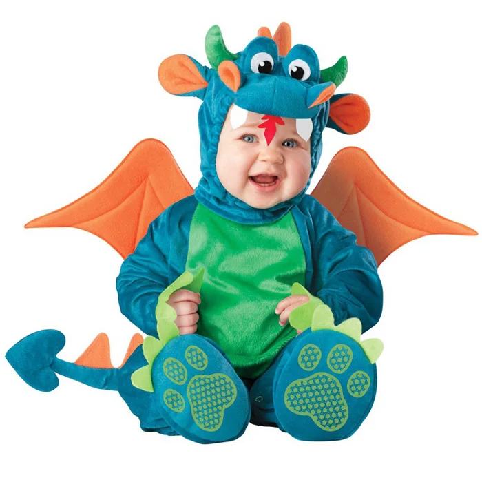 INS/комбинезон с принтом «дракон» для маленьких мальчиков и девочек; комбинезон с принтом льва; детская одежда на Хэллоуин; карнавальный подарок - Цвет: A0451