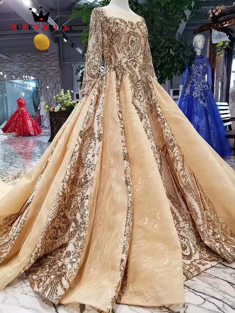 Халат De Soiree 2019 бальное платье цвета шампанского Длинные невесты платья vestido de festa