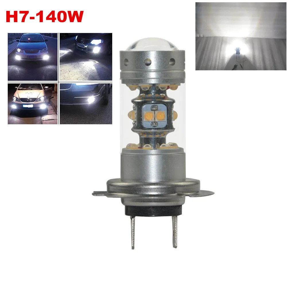 Extremely Bright 1200LM 140W LED Bulbs with Projector for Low Beam Fog