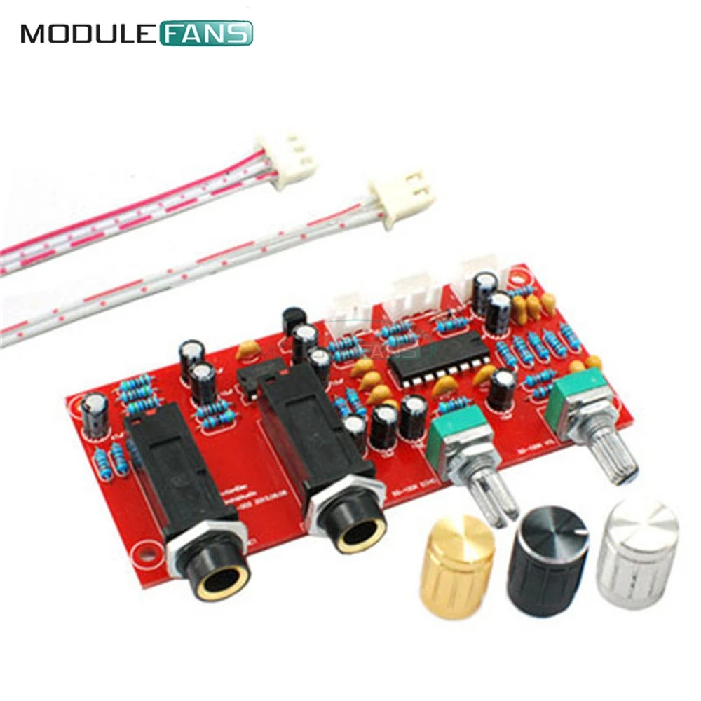 

PT2399 Digital Microphone Amplifier Board Karaoke Plate Reverb Preamplifier Reverberator Suite Components DC 12V-24V NE5532