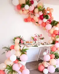 Румяна воздушные шары 100 шт. 10in Румяна розовые шары коралловые шары Детские Розовые пастельные шары Румяна праздничные Свадебные украшения