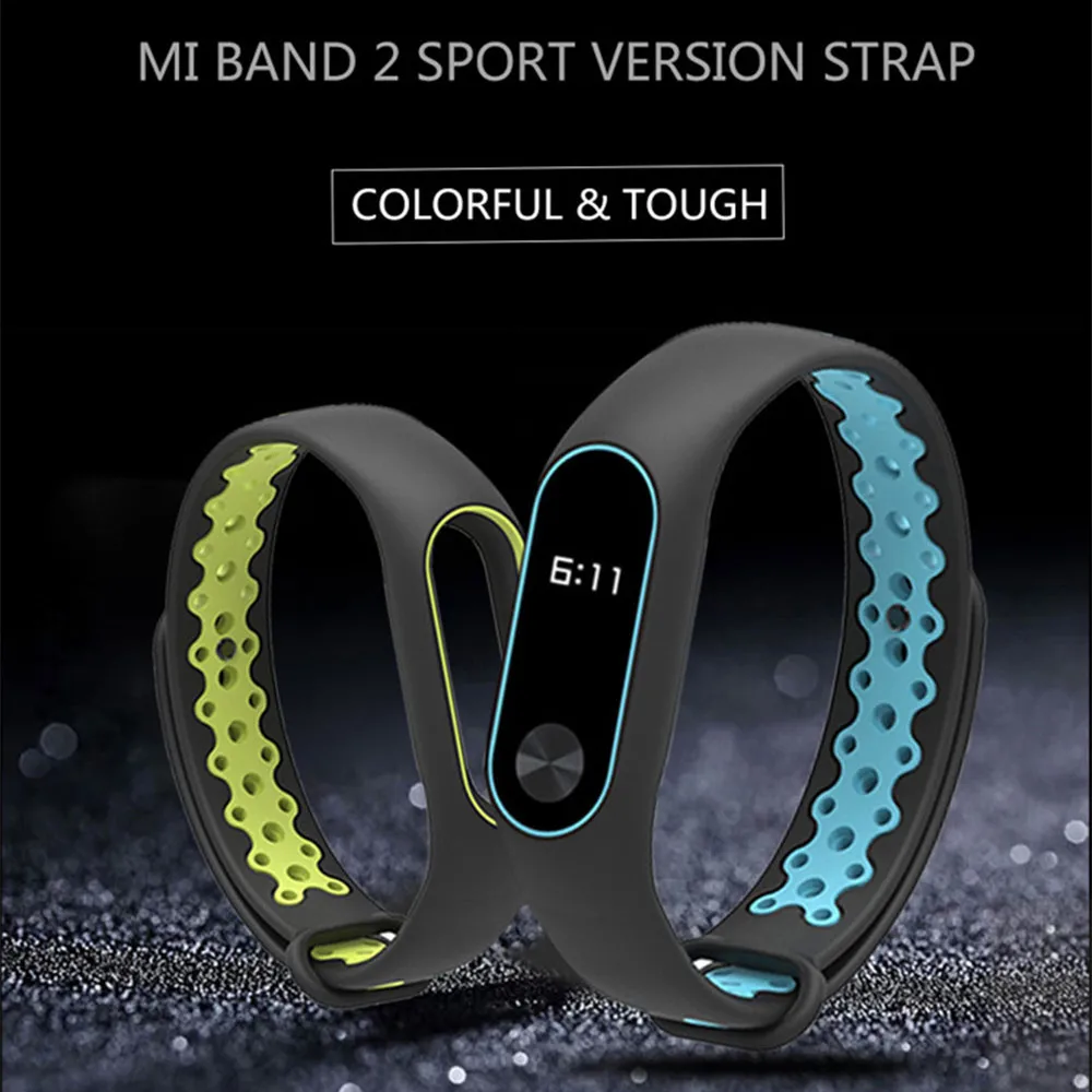 Спортивный ремешок Mijobs для Xiaomi Mi Band 2 Цветной силиконовый сменный Браслет xiaomi mi band