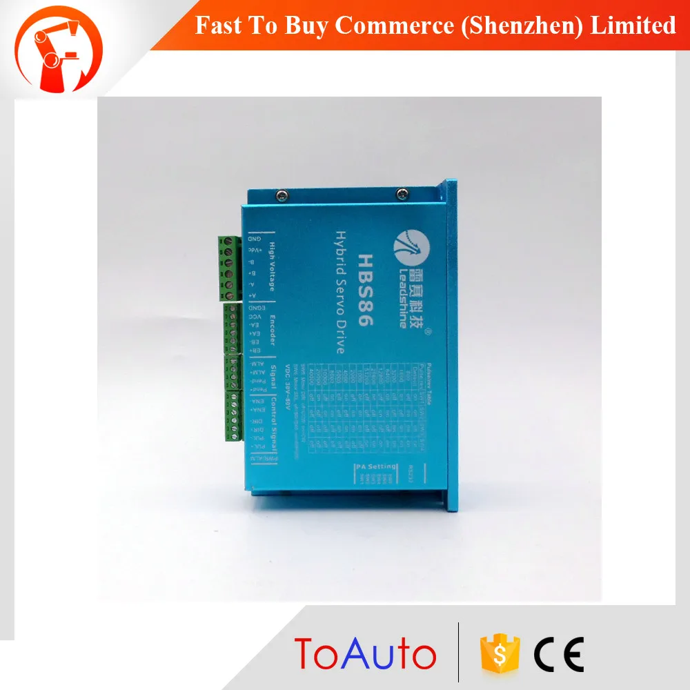 

Leadshine Easy Servo Drive HBS86 CNC DSP Closed-Loop Stepper Drive 8A 24~70VDC Matching NEMA23 NEMA24 NEMA34 motor