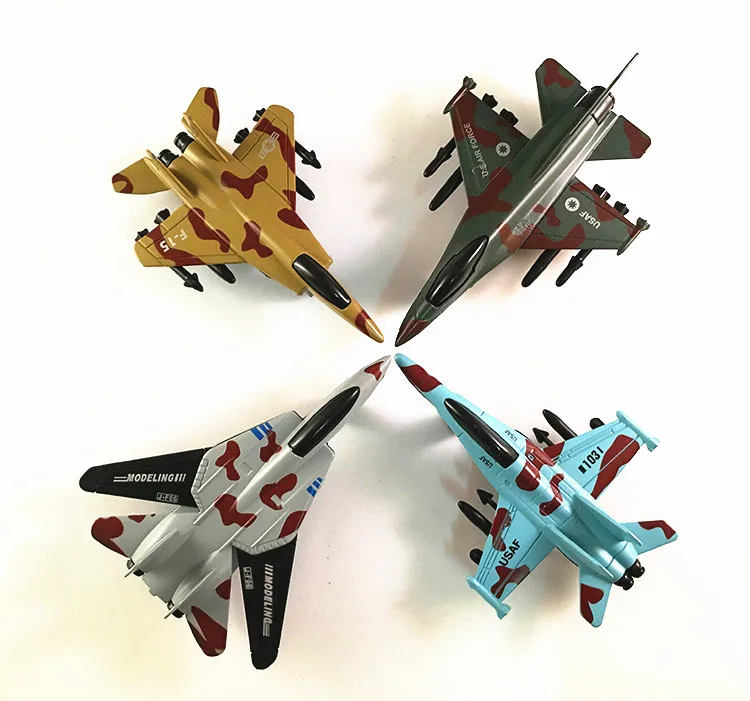 

1PC Alloy airplane model kids toys Military Model Toy Lifelike Aircraft Kids Fighter Pull Back plane Gifts