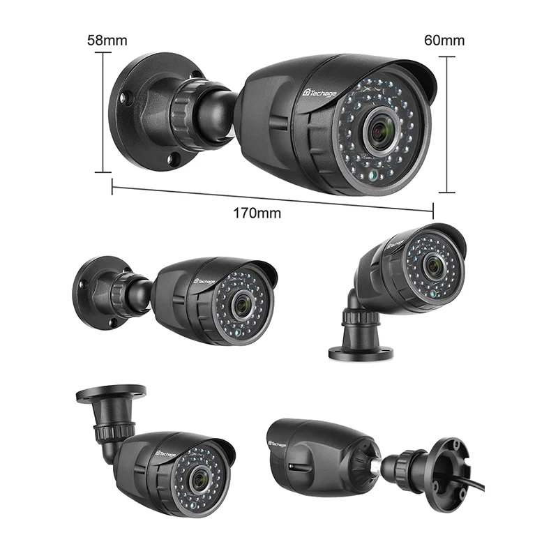 Techage 8CH 1080P CCTV System AHD DVR Kit 2MP IR Outdoor Waterproof Camera Home Security P2P Video