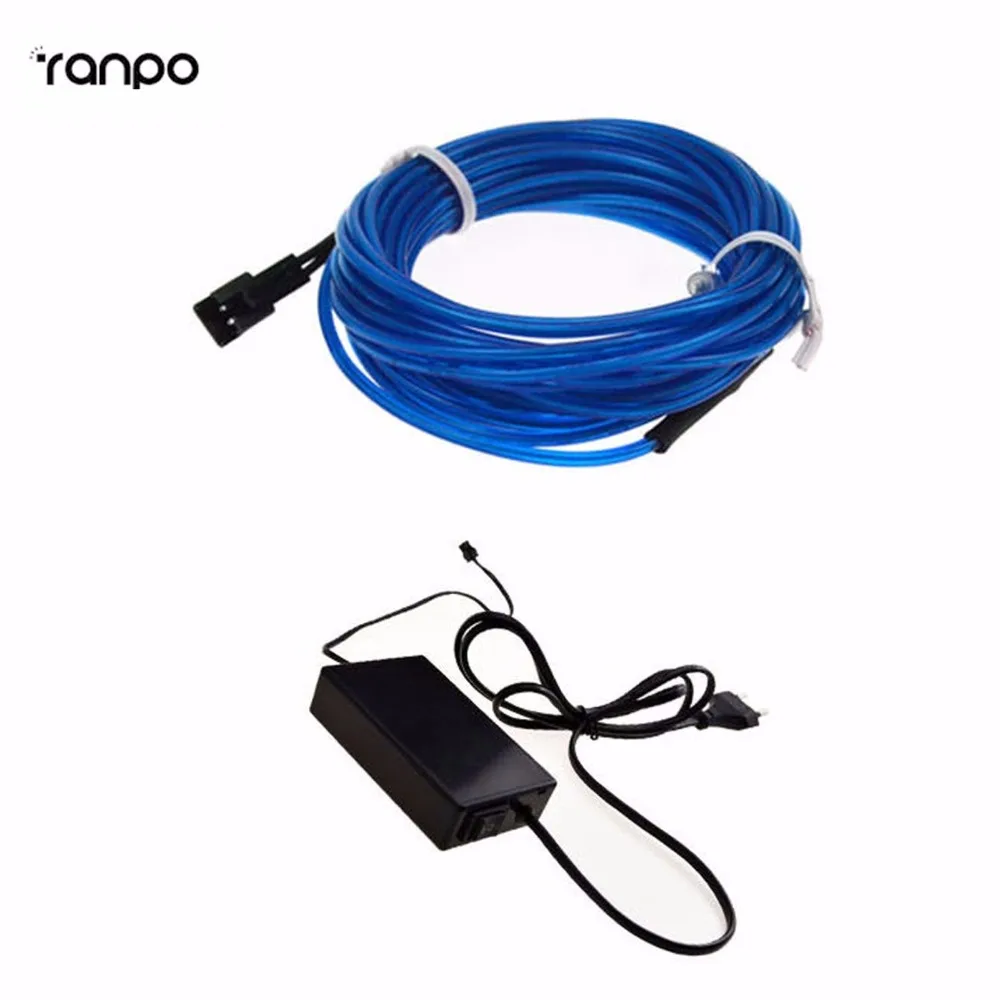 Compare 100M El Wire Flexible Neon LED Bulb Lamp Light Novelty Tube Rope Lighting + EU Controller 220V