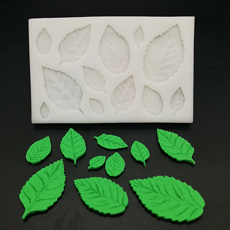 3D листья розы силиконовая форма для мыла кухонные аксессуары Форма для торта Конфета печенье инструменты для изготовления шоколада помадка товары для украшения торта