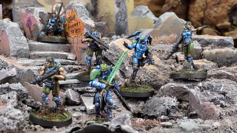[Loong Way Miniatures] Corvus Belli Infinity 0614 SHOCK ARMY OF ACONTECIMENTO panovation секторные 32 мм Металлические